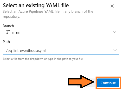 Select-An-Existing-YAML-File PQL