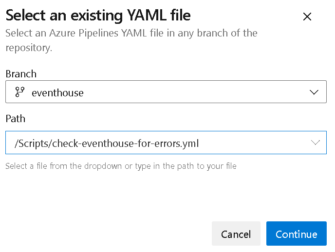 Select-An-Existing-YAML-File PR